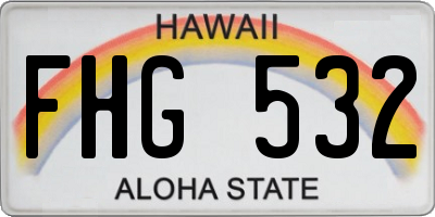 HI license plate FHG532