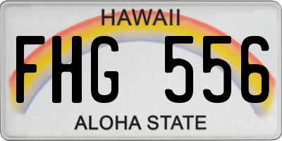 HI license plate FHG556