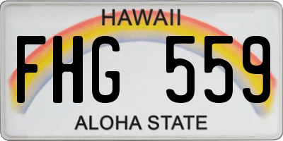 HI license plate FHG559