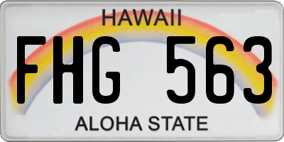 HI license plate FHG563