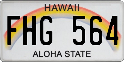 HI license plate FHG564