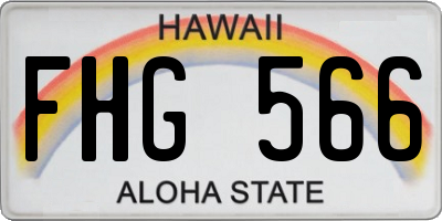 HI license plate FHG566