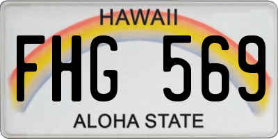 HI license plate FHG569