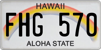 HI license plate FHG570