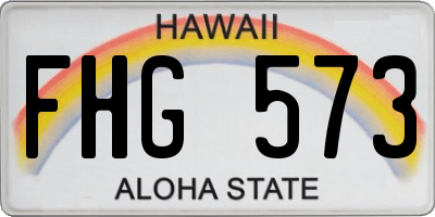 HI license plate FHG573