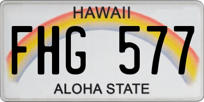 HI license plate FHG577