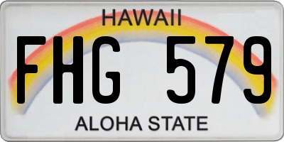 HI license plate FHG579