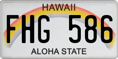 HI license plate FHG586