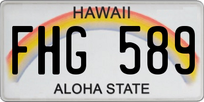 HI license plate FHG589
