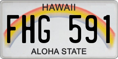HI license plate FHG591