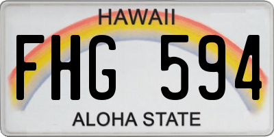 HI license plate FHG594