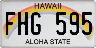 HI license plate FHG595