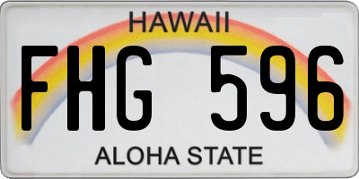 HI license plate FHG596