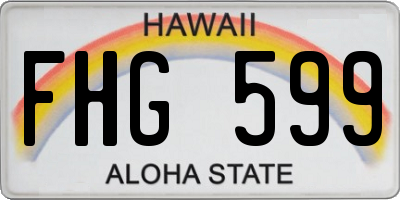 HI license plate FHG599