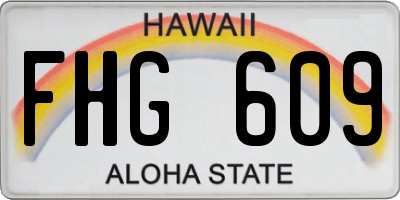 HI license plate FHG609