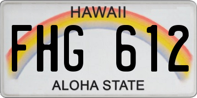 HI license plate FHG612