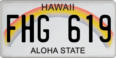 HI license plate FHG619