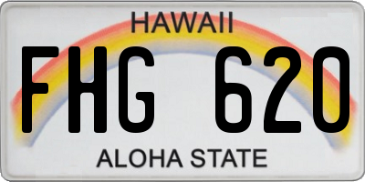 HI license plate FHG620