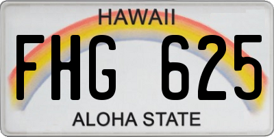 HI license plate FHG625