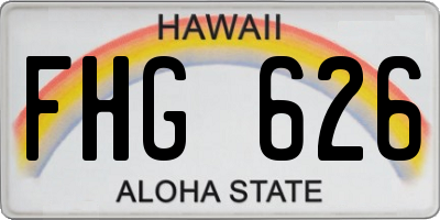 HI license plate FHG626