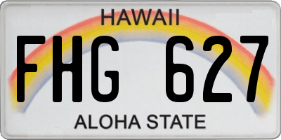 HI license plate FHG627