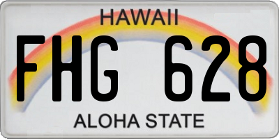 HI license plate FHG628