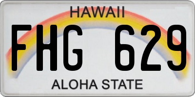 HI license plate FHG629