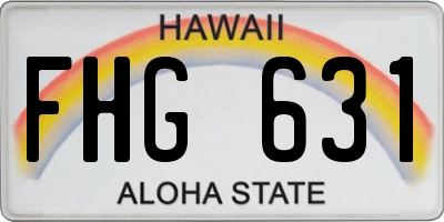 HI license plate FHG631