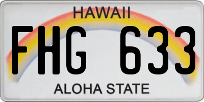 HI license plate FHG633