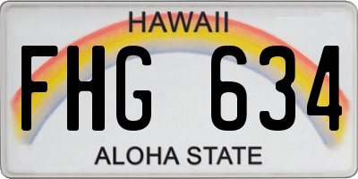 HI license plate FHG634