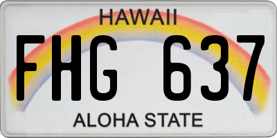 HI license plate FHG637