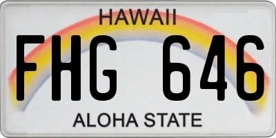HI license plate FHG646