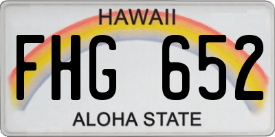 HI license plate FHG652