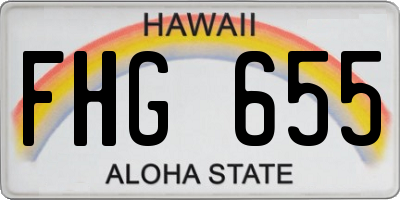 HI license plate FHG655