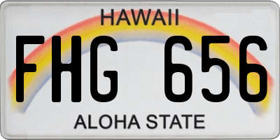 HI license plate FHG656
