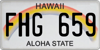 HI license plate FHG659