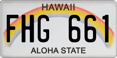 HI license plate FHG661