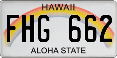 HI license plate FHG662