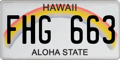 HI license plate FHG663