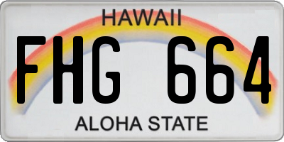 HI license plate FHG664