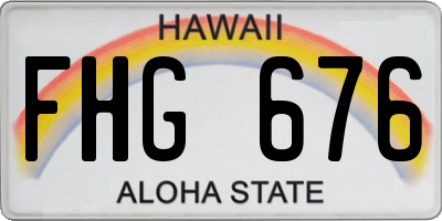 HI license plate FHG676