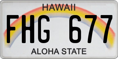 HI license plate FHG677