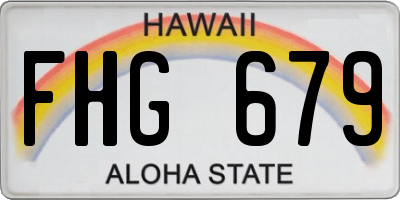 HI license plate FHG679