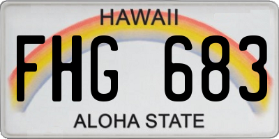 HI license plate FHG683