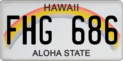 HI license plate FHG686