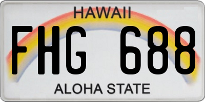 HI license plate FHG688