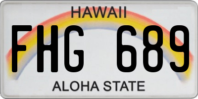 HI license plate FHG689