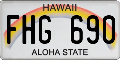HI license plate FHG690