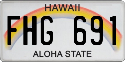 HI license plate FHG691