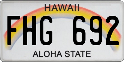 HI license plate FHG692